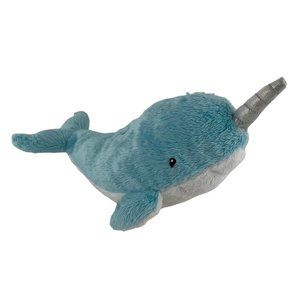 Carters Narwhal 11" Plush Blue Silver Horn Stuffed Animal Toy Embroidered Eyes